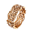 Эксклюзивное ажурное кольцо из красного золота с бриллиантами 911477Б